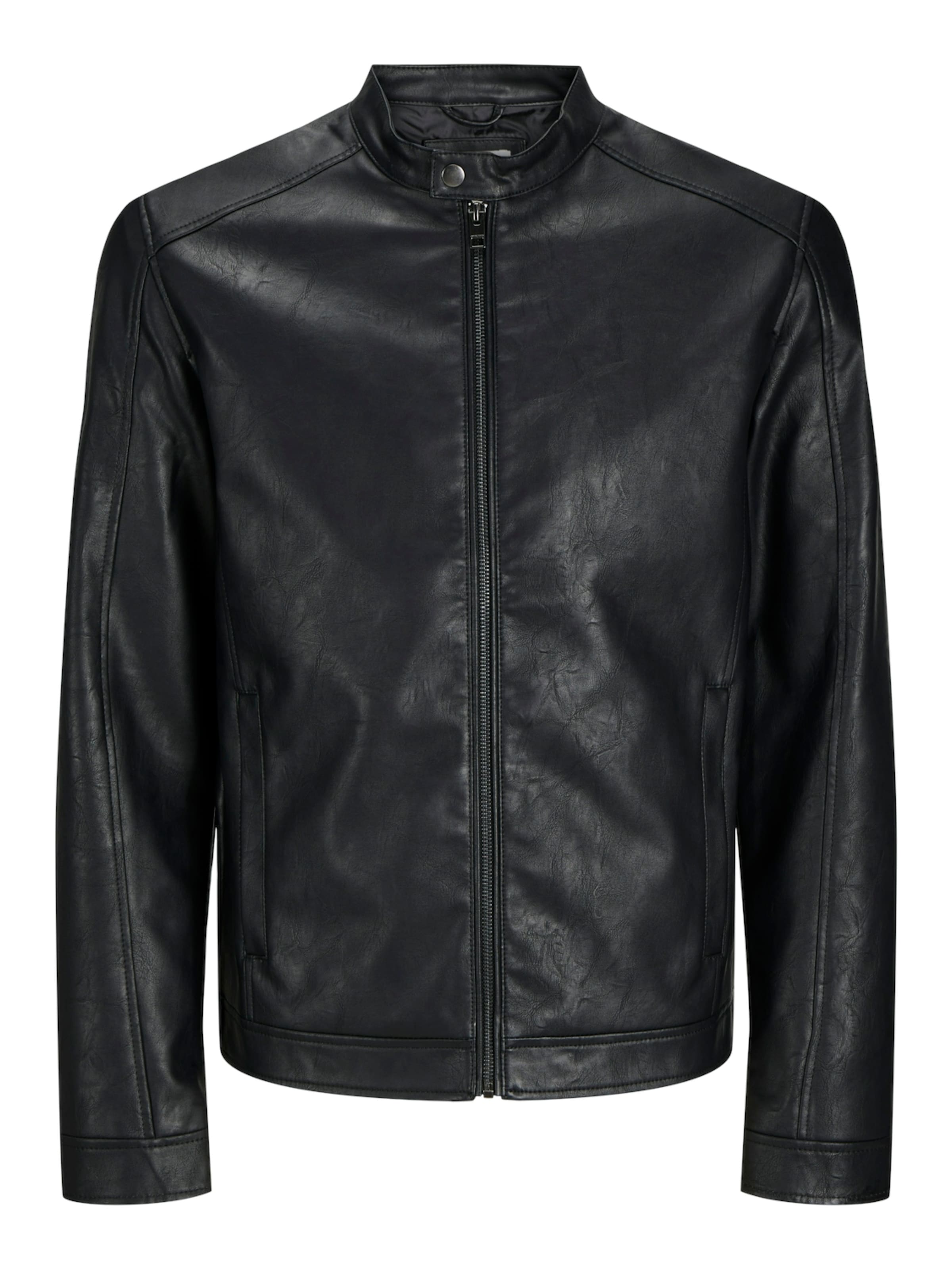 Jack Jones Dylan Clean Leather Jacket Black XL Man