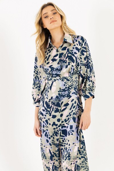 Zibi London Kleid 'Rio' in enzian / khaki / lavendel / pfirsich, Produktansicht