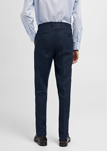 MANGO MAN Regular Pantalon 'Amalfi' in Blauw