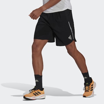 ADIDAS SPORTSWEAR Regularen Športne hlače 'Designed 4 Running' | črna barva: sprednja stran