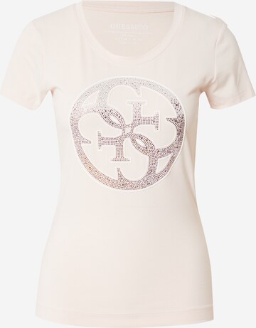 T-shirt GUESS en rose : devant