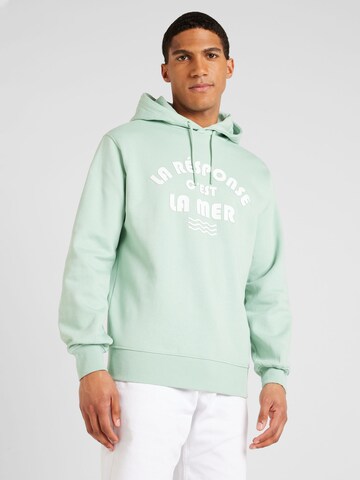 Sweat-shirt Springfield en vert : devant