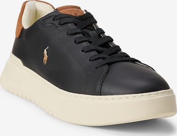 melns Polo Ralph Lauren Zemie brīvā laika apavi 'COURT': no priekšpuses
