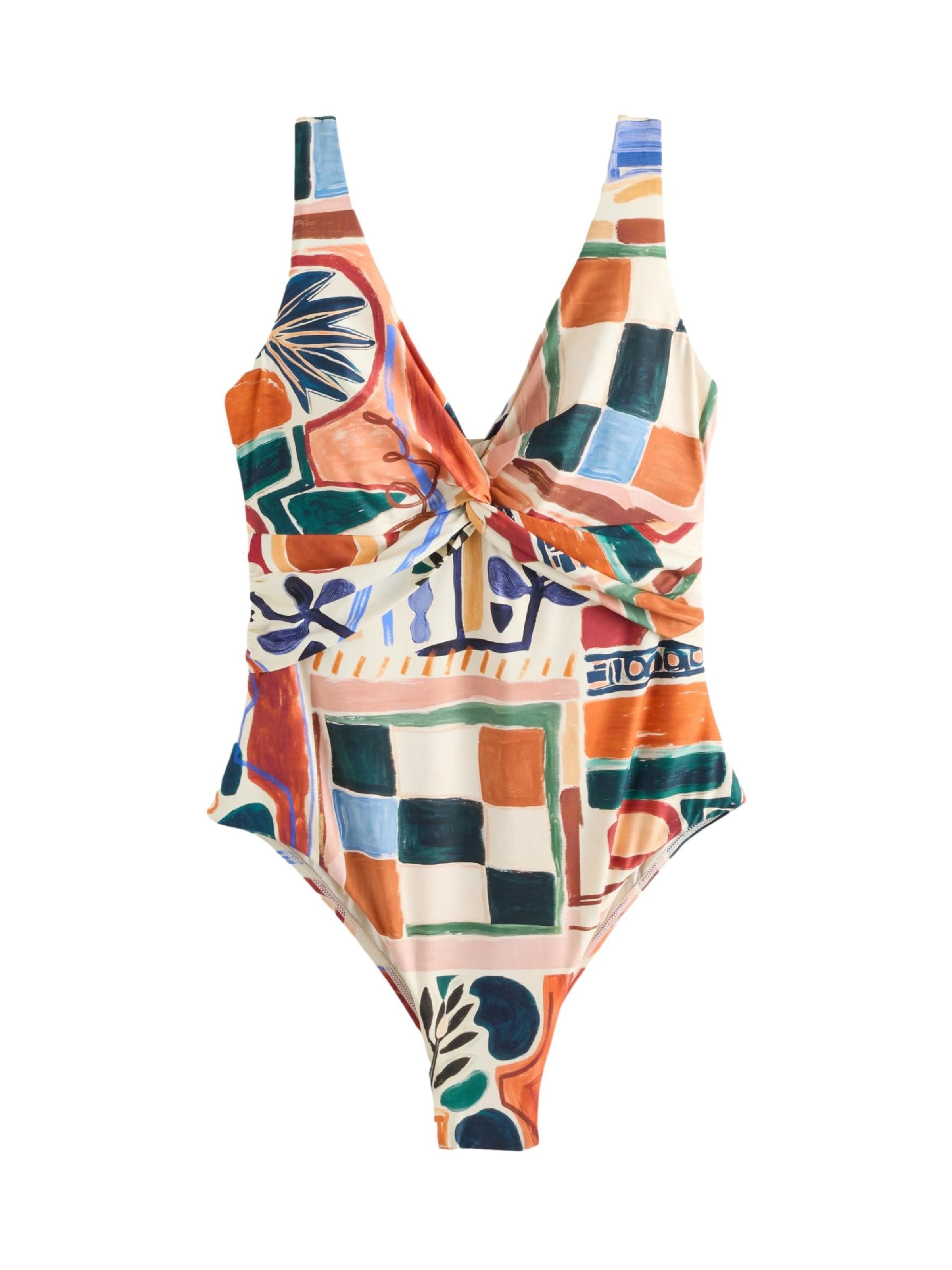 Next Badedragt i grøn / orange, Produktvisning