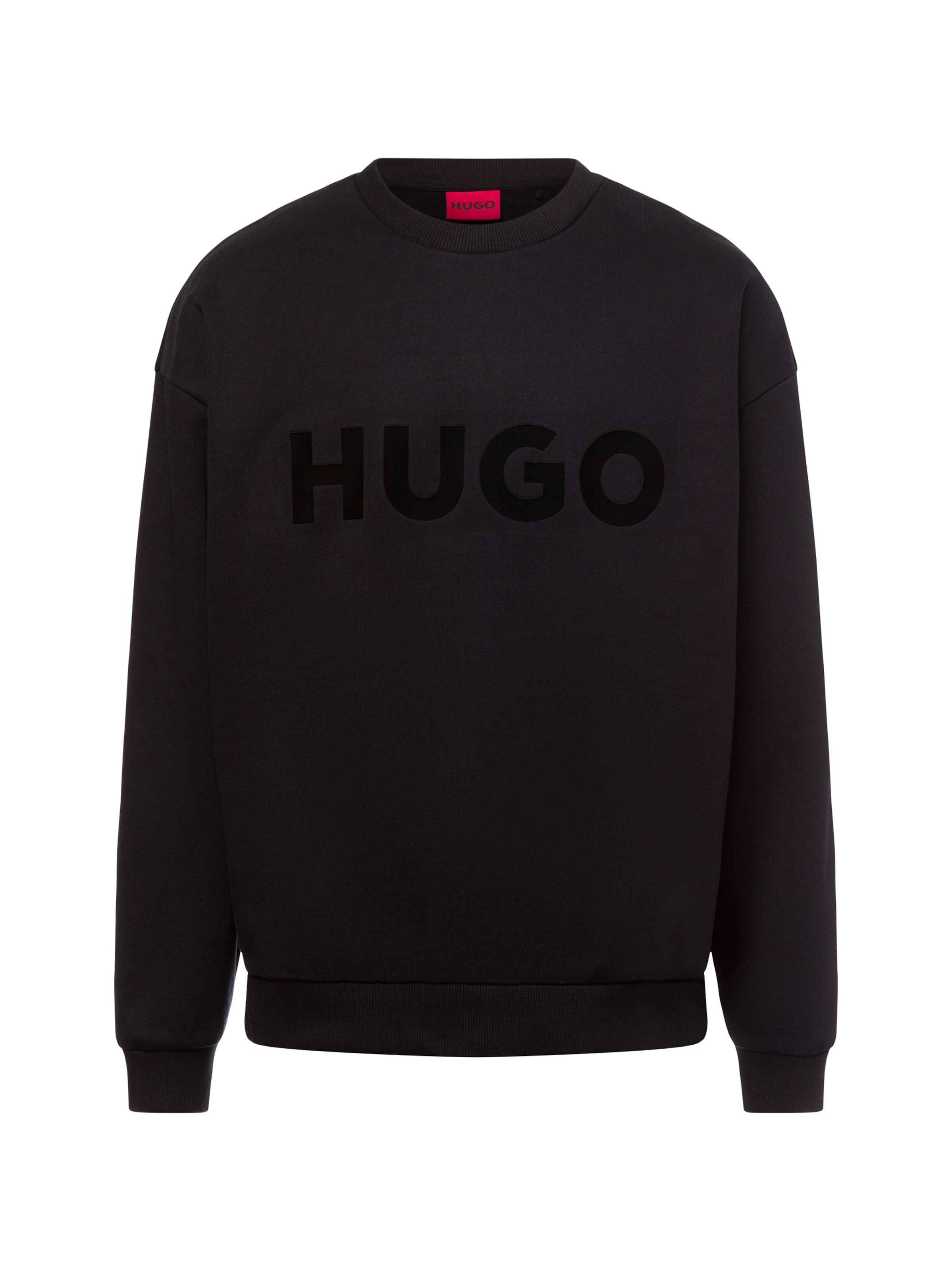 HUGO Sweatshirt 'Dinex' in Black: front