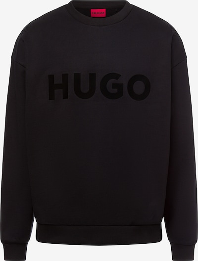 HUGO Sweat-shirt 'Dinex' en noir / noir chiné, Vue avec produit