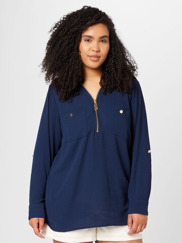 Michael Kors Plus Bluse i blå: forside