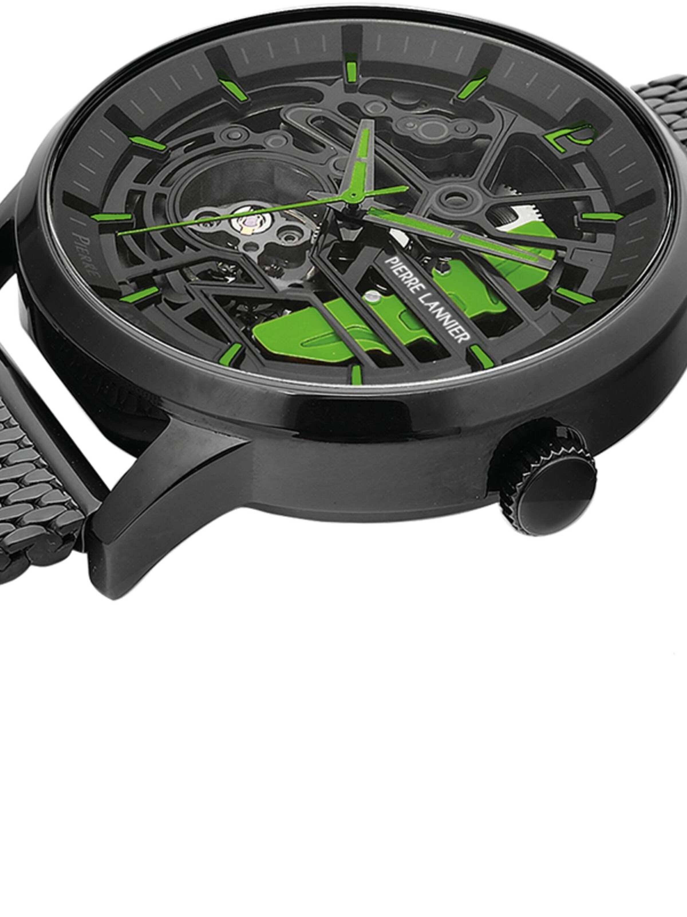 Pierre Lannier Analoog horloge 'Automatic watch Paddock' in Zwart