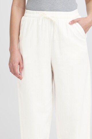 ICHI - Pierna ancha Pantalón 'Linno' en blanco