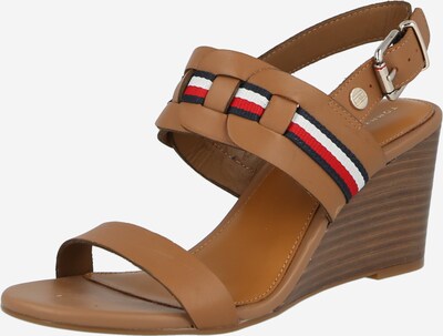 TOMMY HILFIGER Sandaler i navy / cognac / rød / hvid, Produktvisning