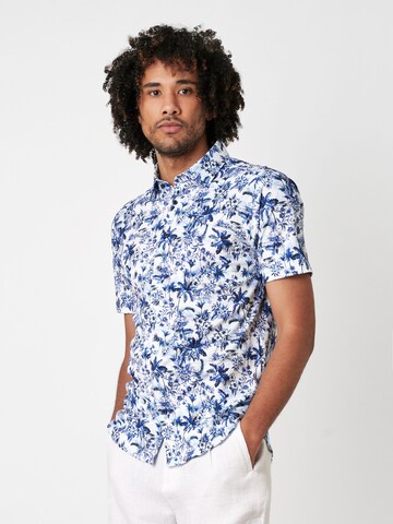 DESOTO Slim fit Overhemd in Blauw: voorkant