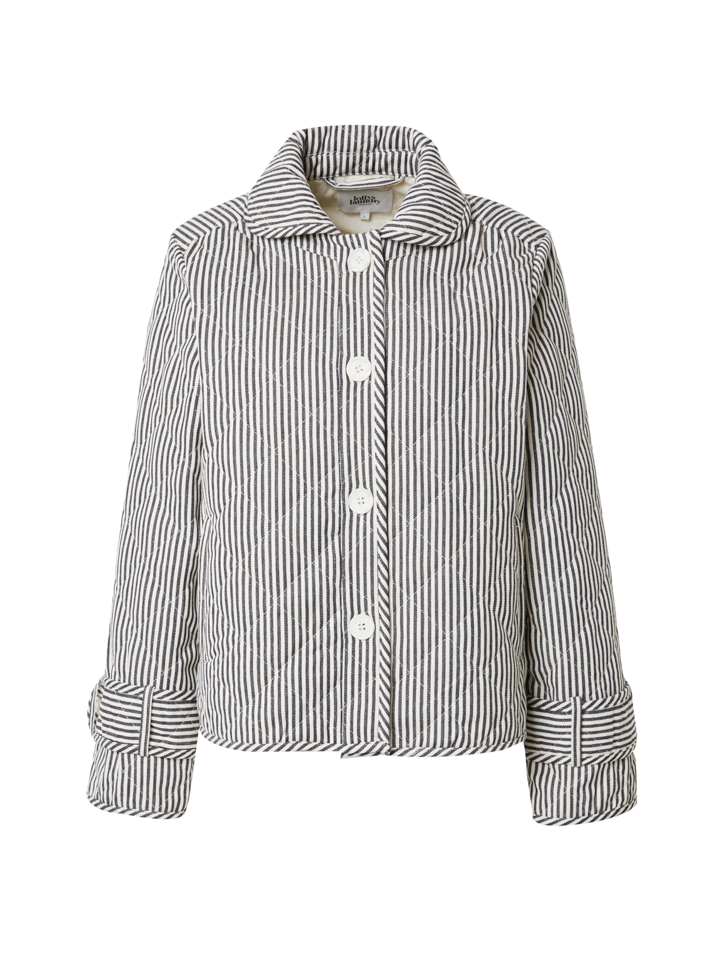 Lollys Laundry Φθινοπωρινό και ανοιξιάτικο μπουφάν 'Viola' σε μαύρο: μπροστά