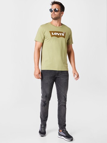 LEVI'S ® tavaline Särk 'Graphic Crewneck Tee', värv roheline