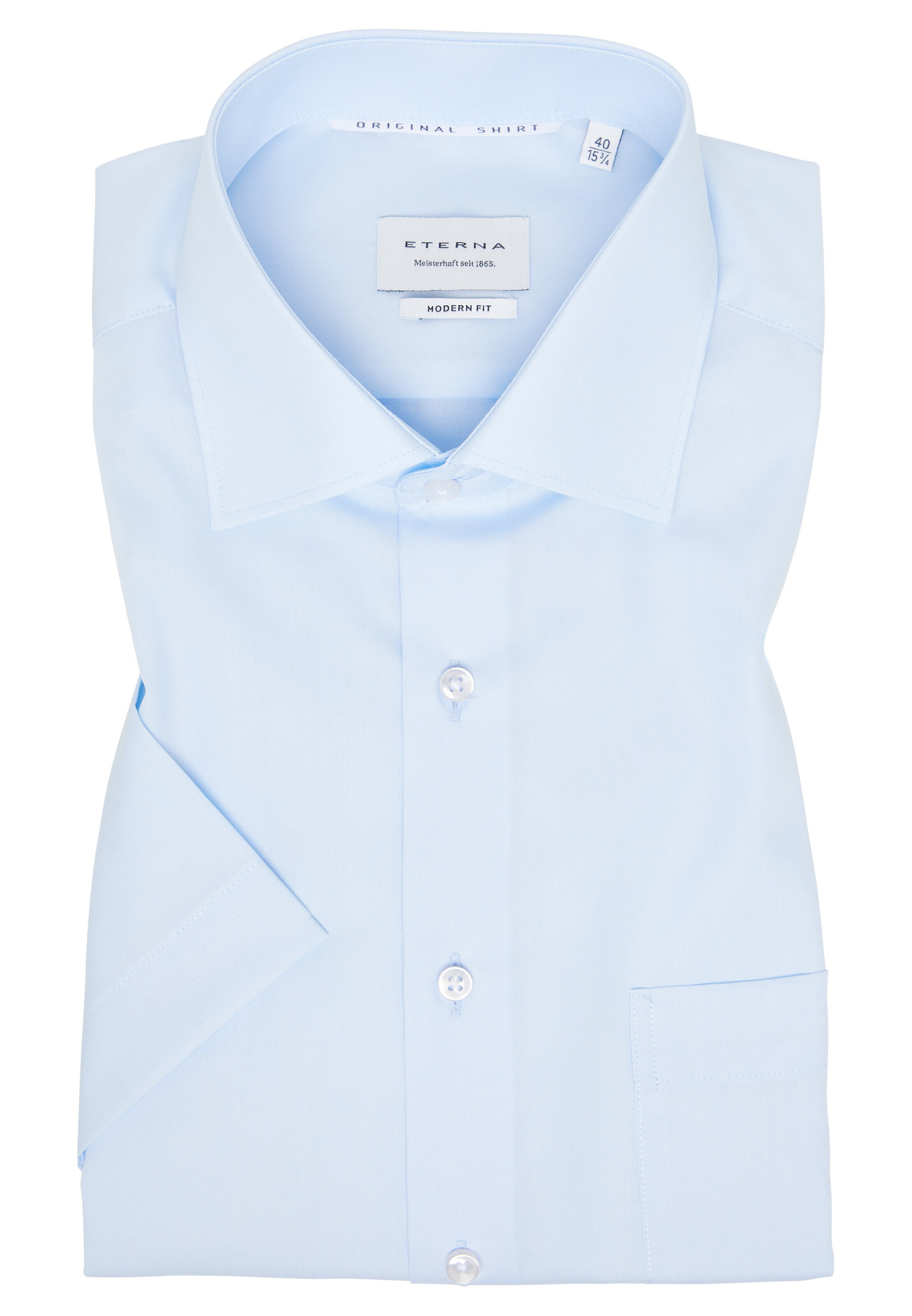ETERNA Regular fit Button Up Shirt in Blue