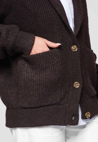 Ombre Gebreid vest in Bruin