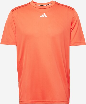 ADIDAS PERFORMANCE Функционална тениска 'Workout Base' в оранжево: отпред