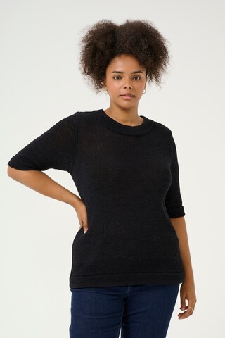 KAFFE CURVE Sweater 'Evita' in Black: front