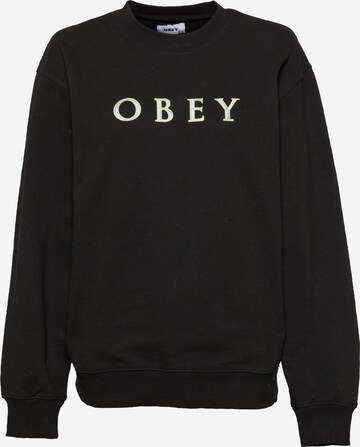 Sweat-shirt Obey en noir : devant