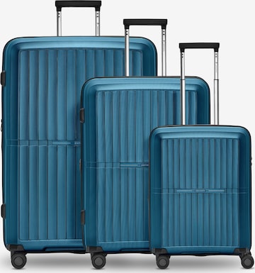 Ensemble de bagages 'Collection 01' Pactastic en bleu : devant