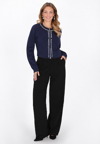 faina - Sudadera con cremallera en azul