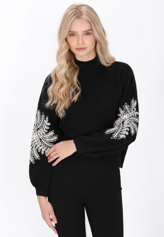 Pull-over IZIA en noir : devant