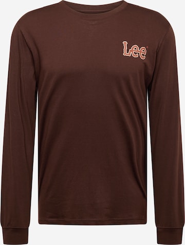 Lee - Camisa 'ESSENTIAL' em castanho: frente