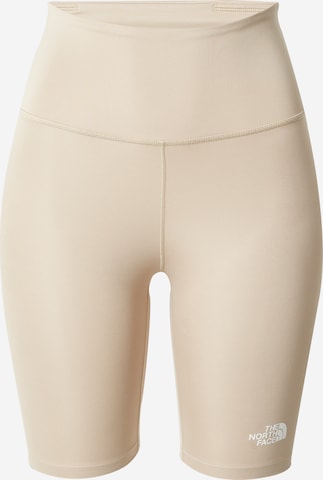 Skinny Pantalon de sport 'FLEX' THE NORTH FACE en beige : devant