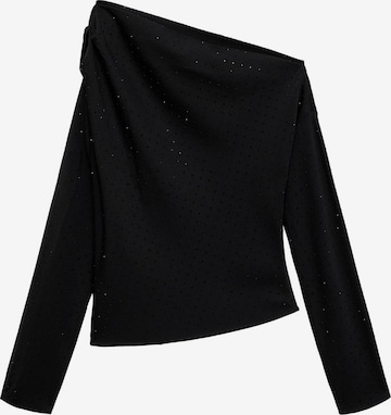 MANGO Blúz 'Skin' - fekete: elől