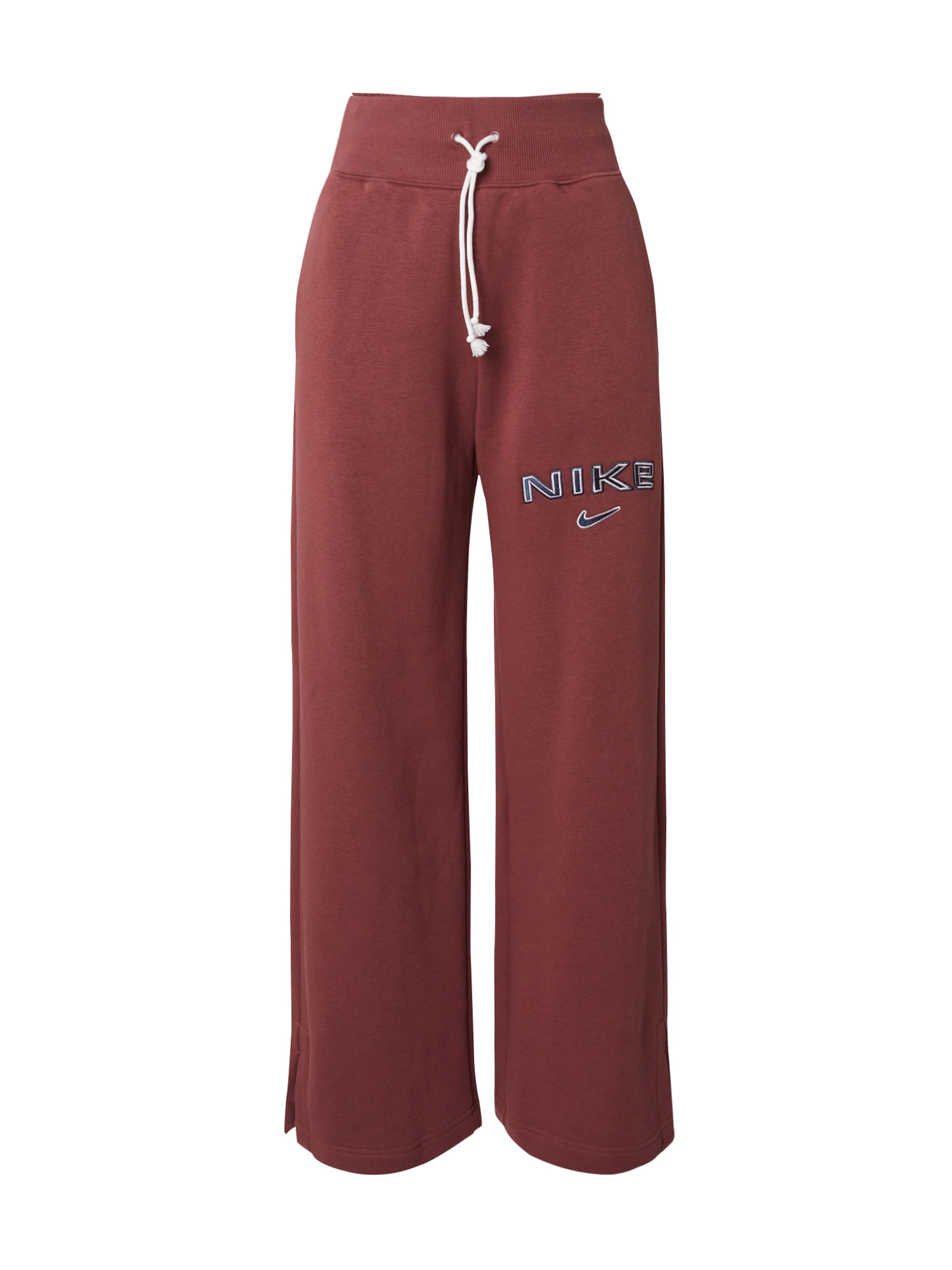 sarkans Nike Sportswear Platas staras Bikses 'PHNX FLC': no priekšpuses