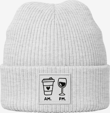 Neverless Beanie 'AM PM' in Grey: front