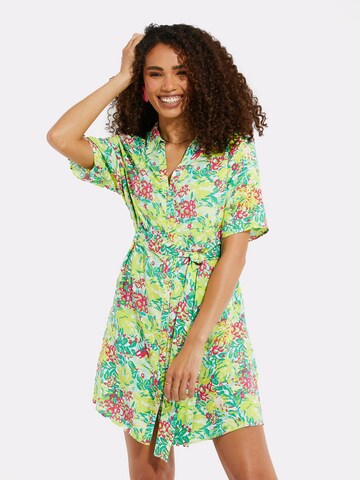 Threadbare Shirt Dress 'Tyler' in Green: front