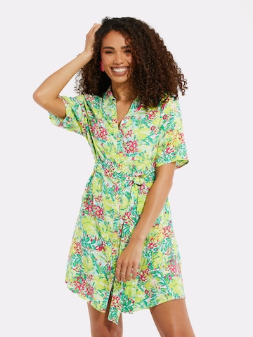 Threadbare Shirt Dress 'Tyler' in Green: front