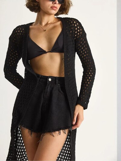 Bianco Lucci Strickjacke in schwarz, Produktansicht