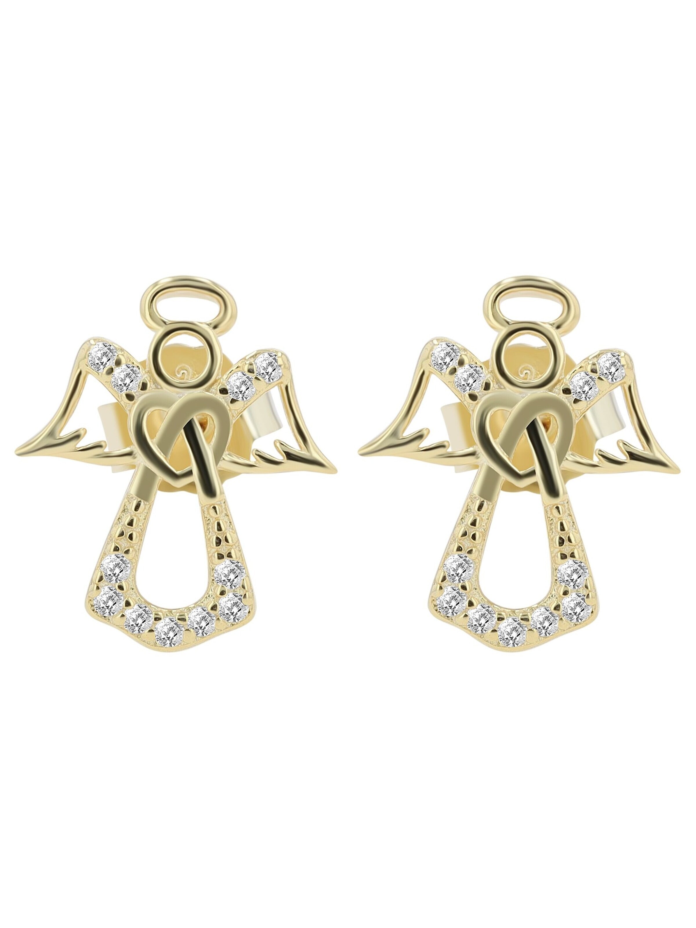 Akzent Ohrringe 'Naiara, 925 Sterlingsilber, langlebig'‌‌‌‌‌ in Gold: Vorderseite