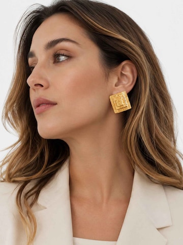 RteRmeNaušnice 'Square Sculpture Gold Earrings' - zlatna boja