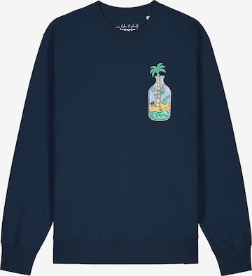 Watapparel Sweatshirt 'Holiday in a bottle' in Blauw: voorkant