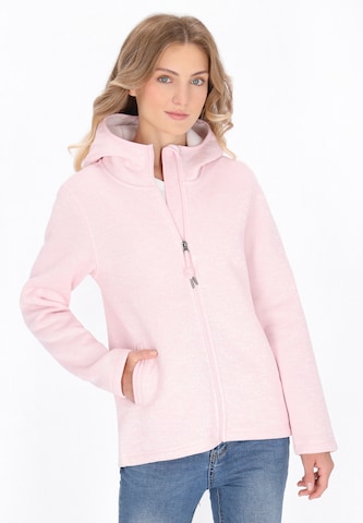 Veste en polaire Schmuddelwedda en rose : devant