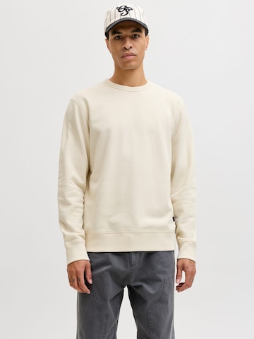 JACK & JONES Sweatshirt 'dover' in Beige: front