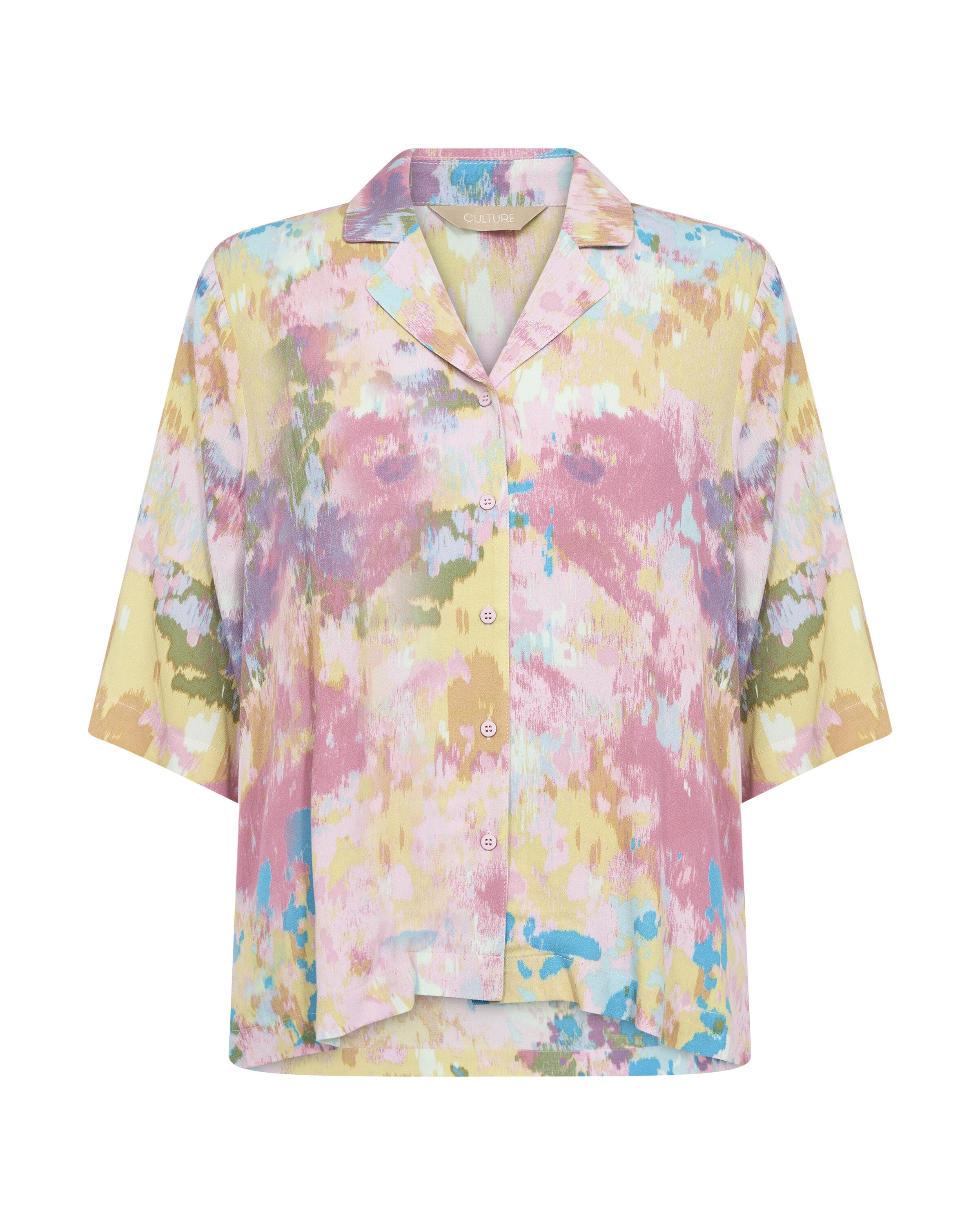 CULTURE Bluse i blandingsfarvet: forside