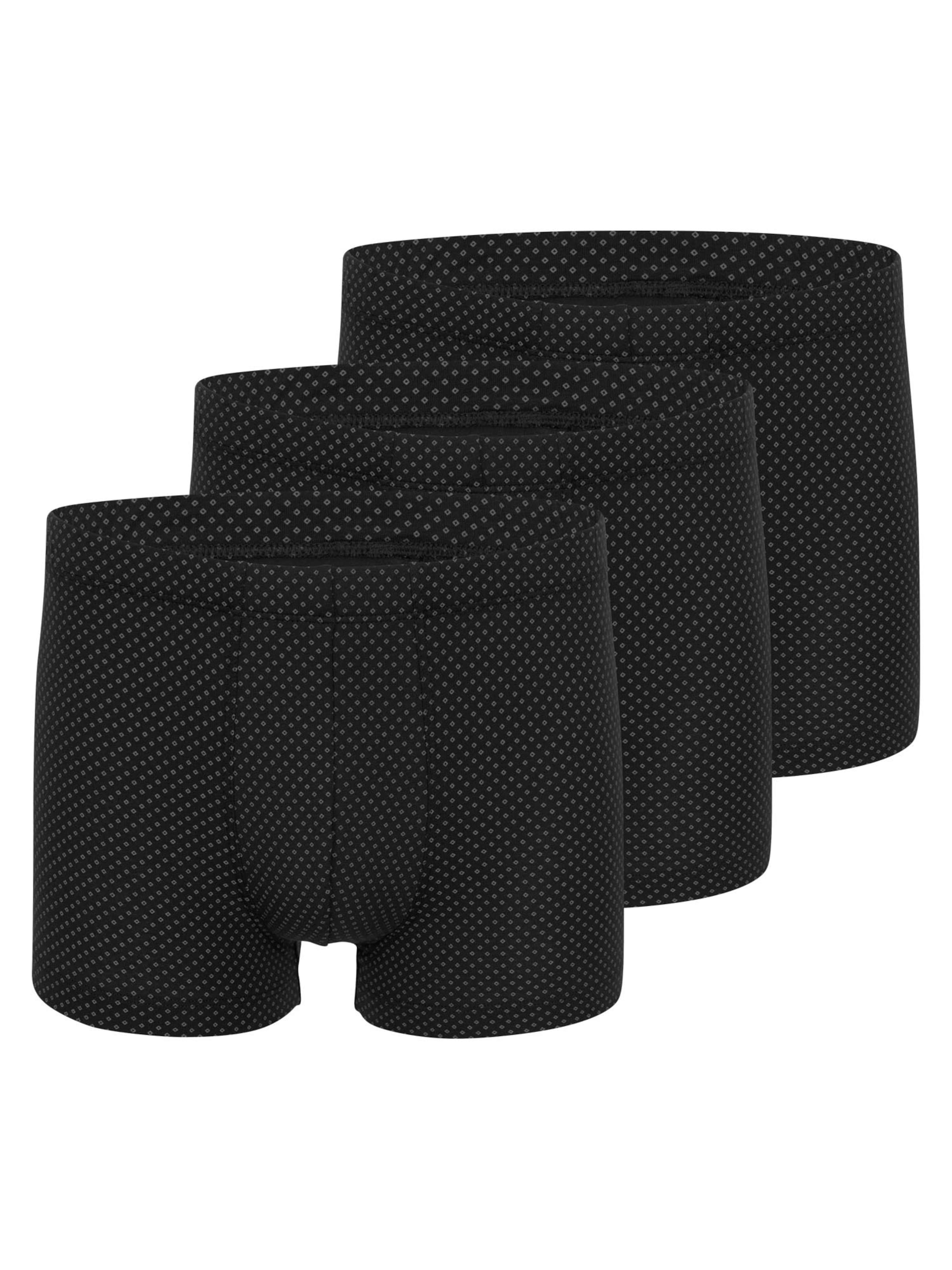 SCHIESSER Boxer shorts 'Cotton Casual Organic Cotton' in Black: front