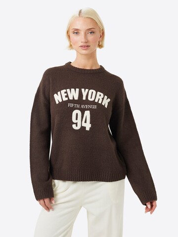 Pullover di BRAVE SOUL in marrone: frontale