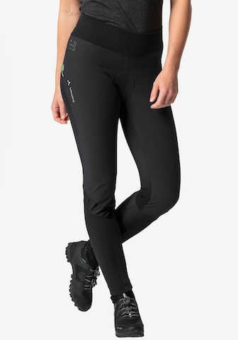 VAUDE Skinny Workout Pants in Black: front