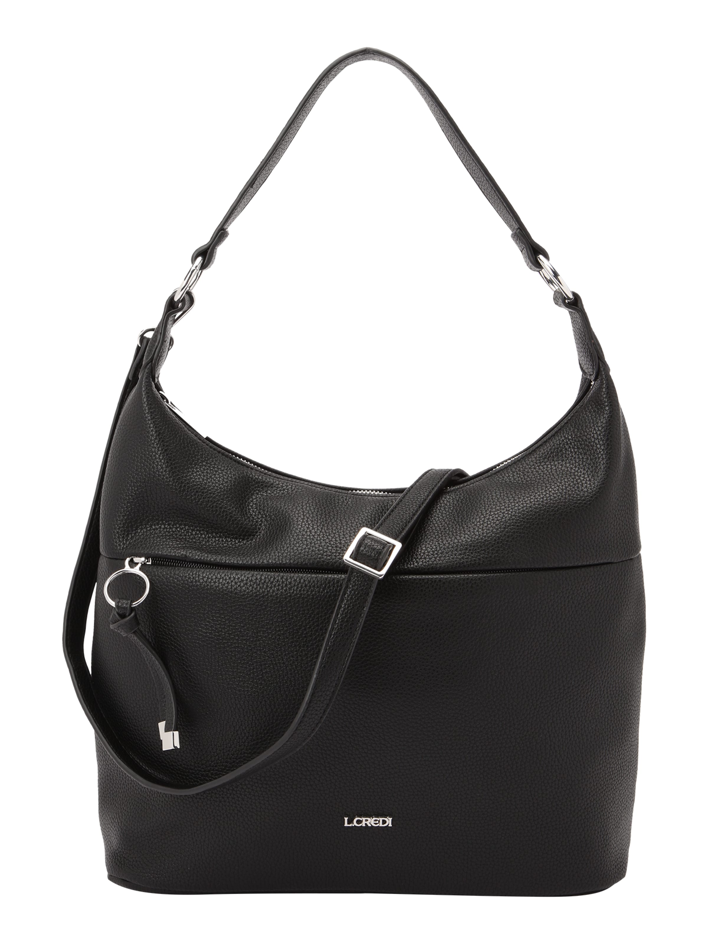 L.CREDI Shoulder Bag 'Maite' in Black: front