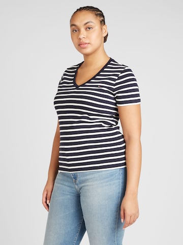 T-shirt Tommy Hilfiger Curve en bleu : devant