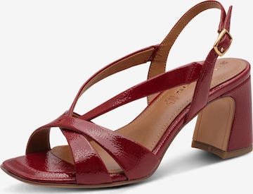 Tamaris - Sandalias con hebilla en rojo: frente