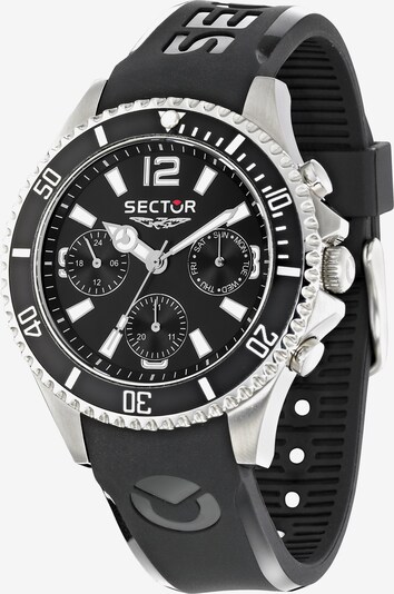 SECTOR Analoog horloge '230 GENT 30MM MLT BLK DIAL BLK PU STR' in de kleur Zwart, Productweergave