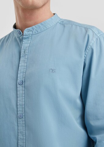 QS Regular fit Button Up Shirt in Blue