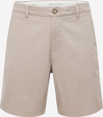 SELECTED HOMME - Calças chino 'BILL ' em bege: frente