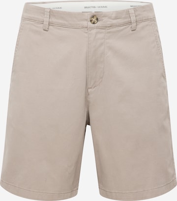 SELECTED HOMME Regular Chino Pants 'BILL ' in Beige: front