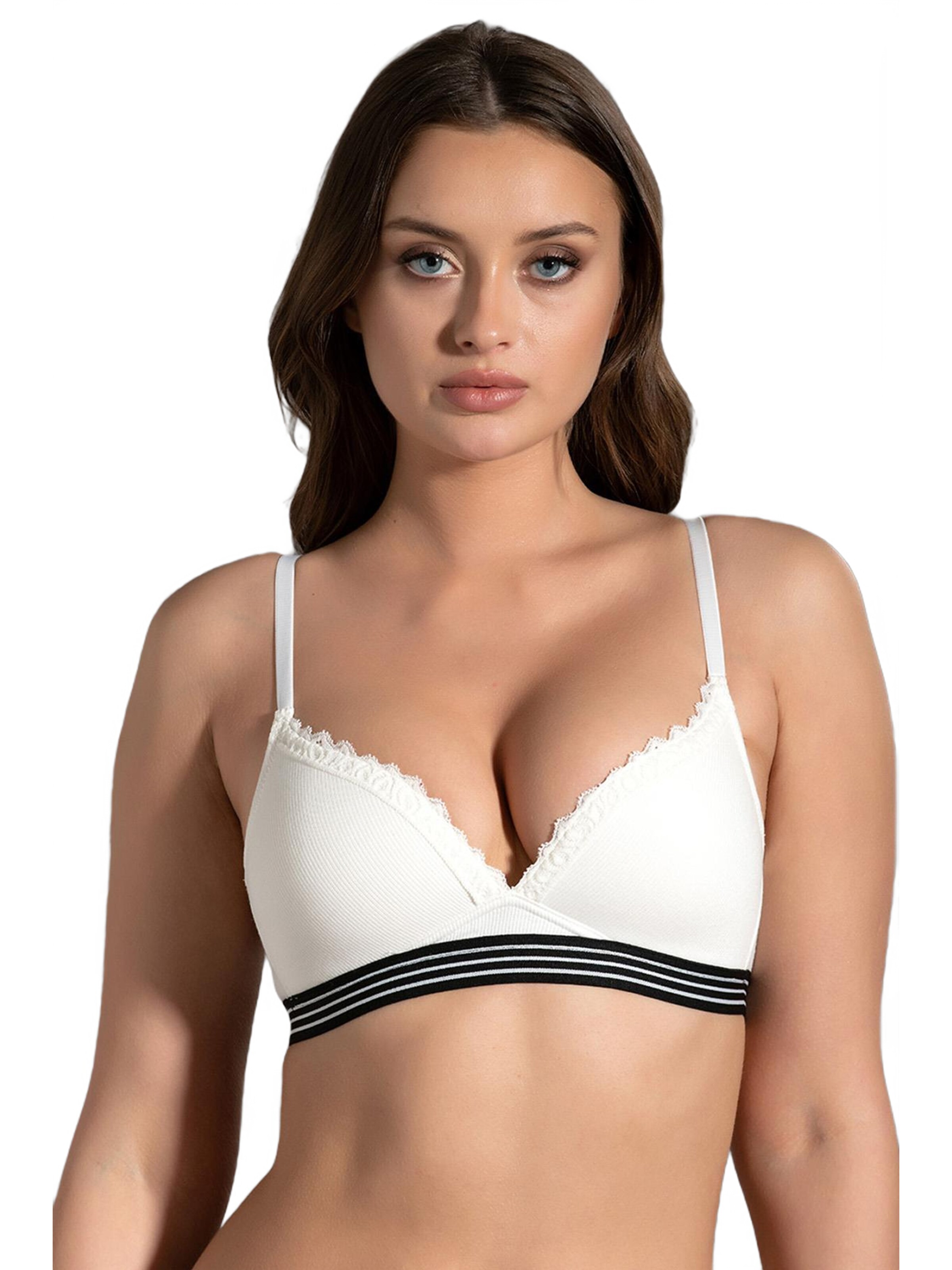 C&City Push-up Bra in White: front